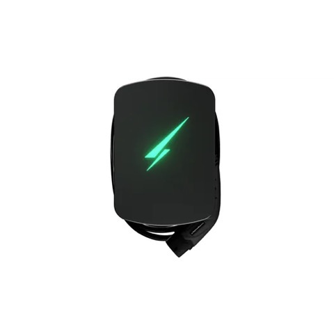 Hypervolt Home 3 Pro EV charger with illuminated lightning bolt indicator