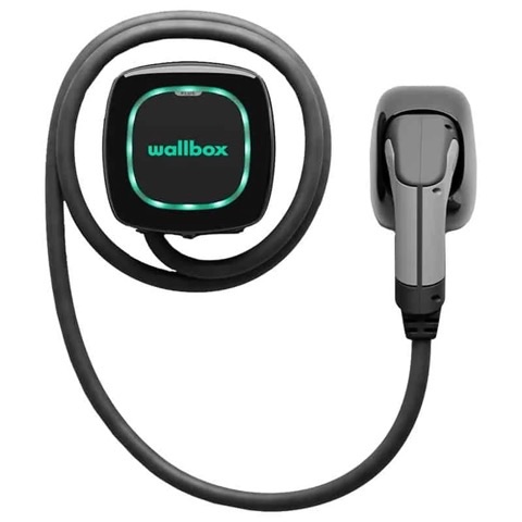 Wallbox Pulsar Plus EV charger, a compact rounded unit with illuminated halo ring